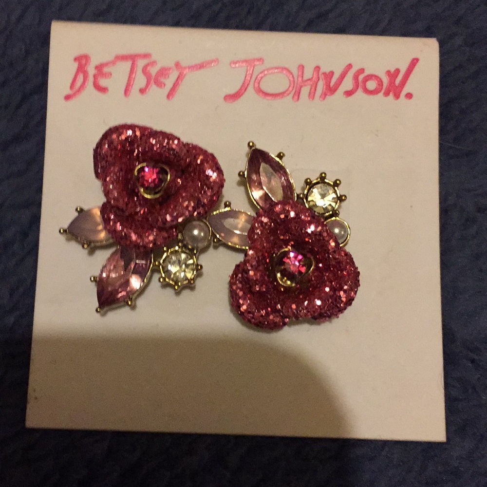 Rose betsey earrings. Matches necklace I put out